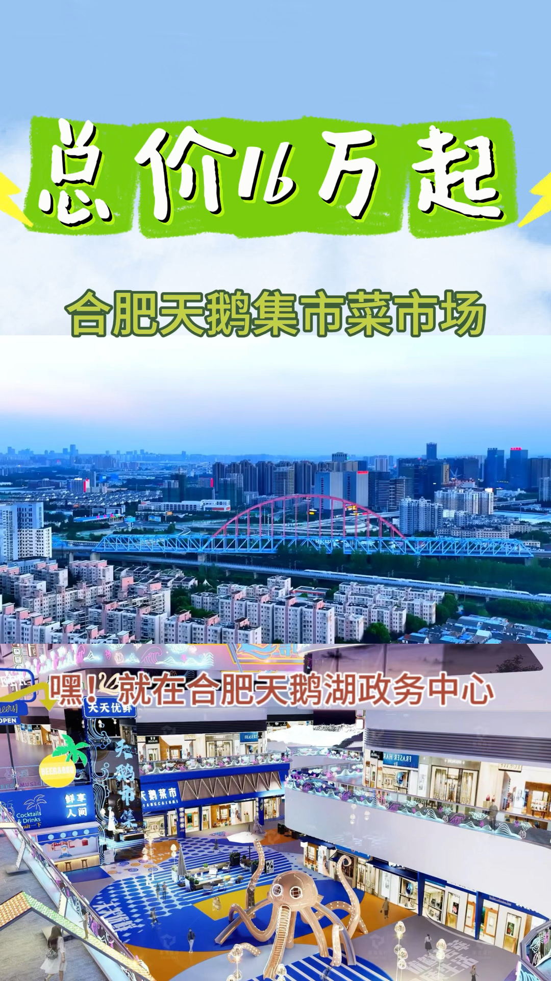 优选商铺,合肥政务区天鹅湖,火爆菜场产权摊位,一年收租4万多