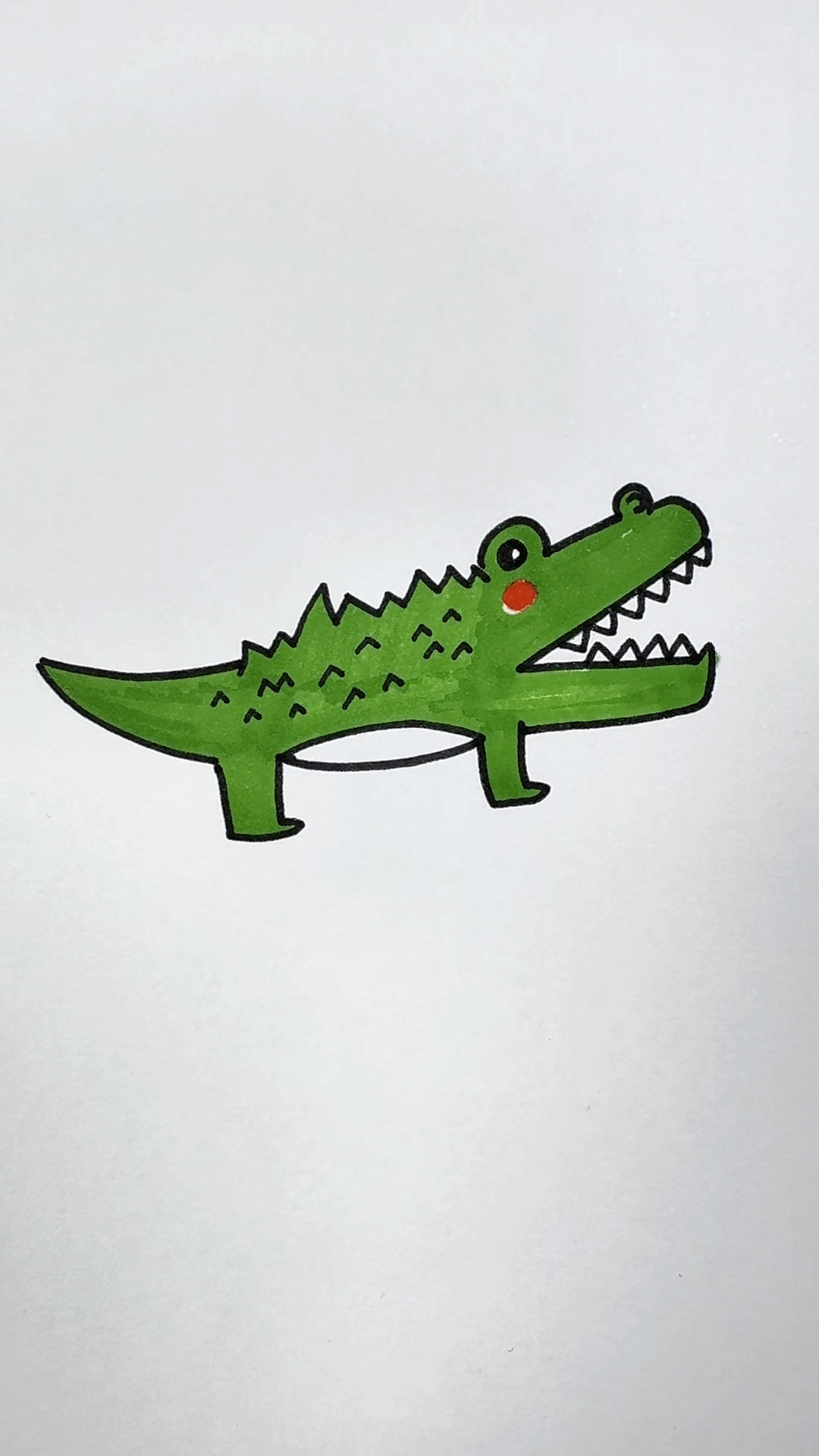 这样画鳄鱼还怪可爱的咧,你觉得呢?