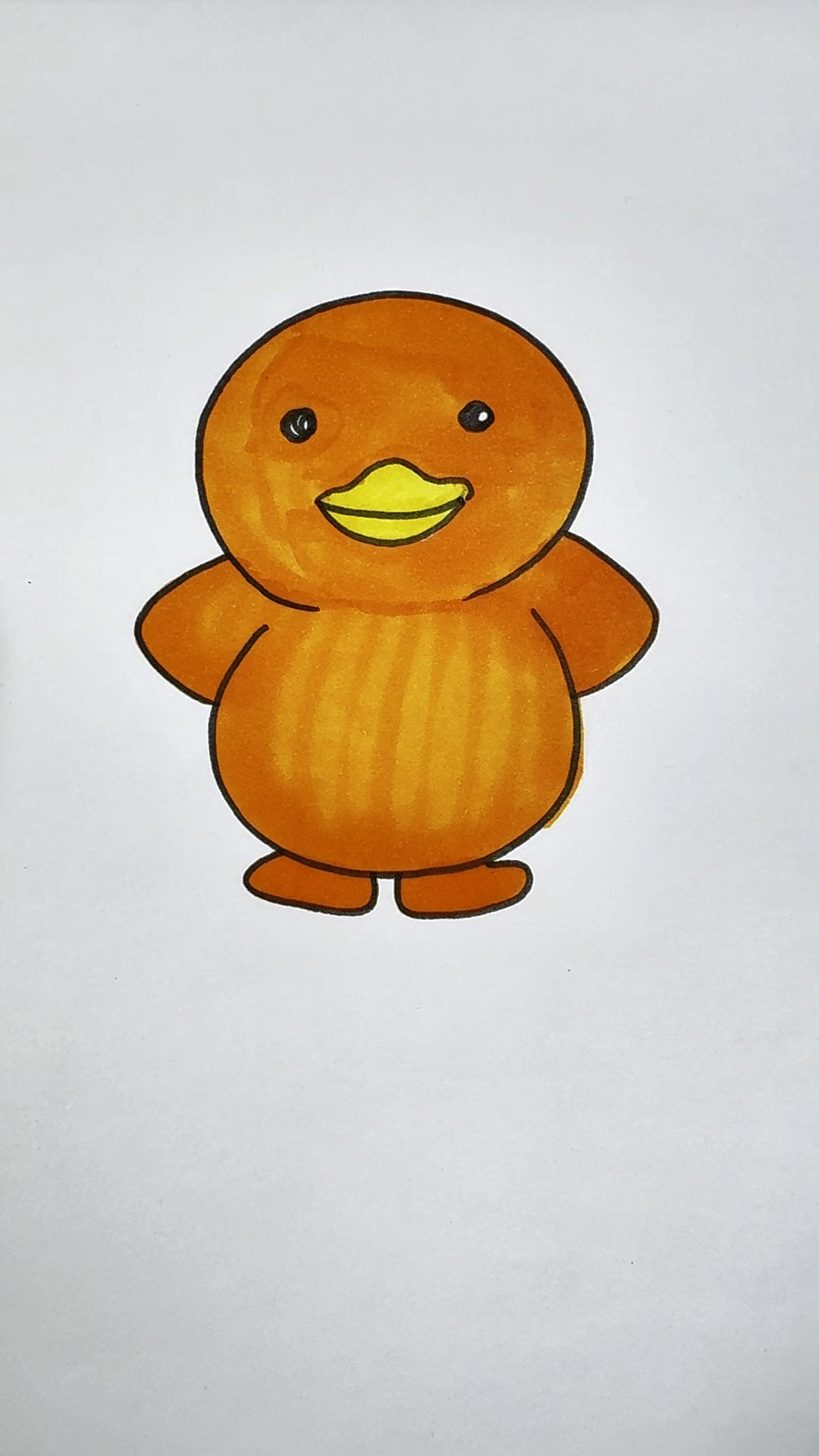 鸭子简笔画,简单又易学