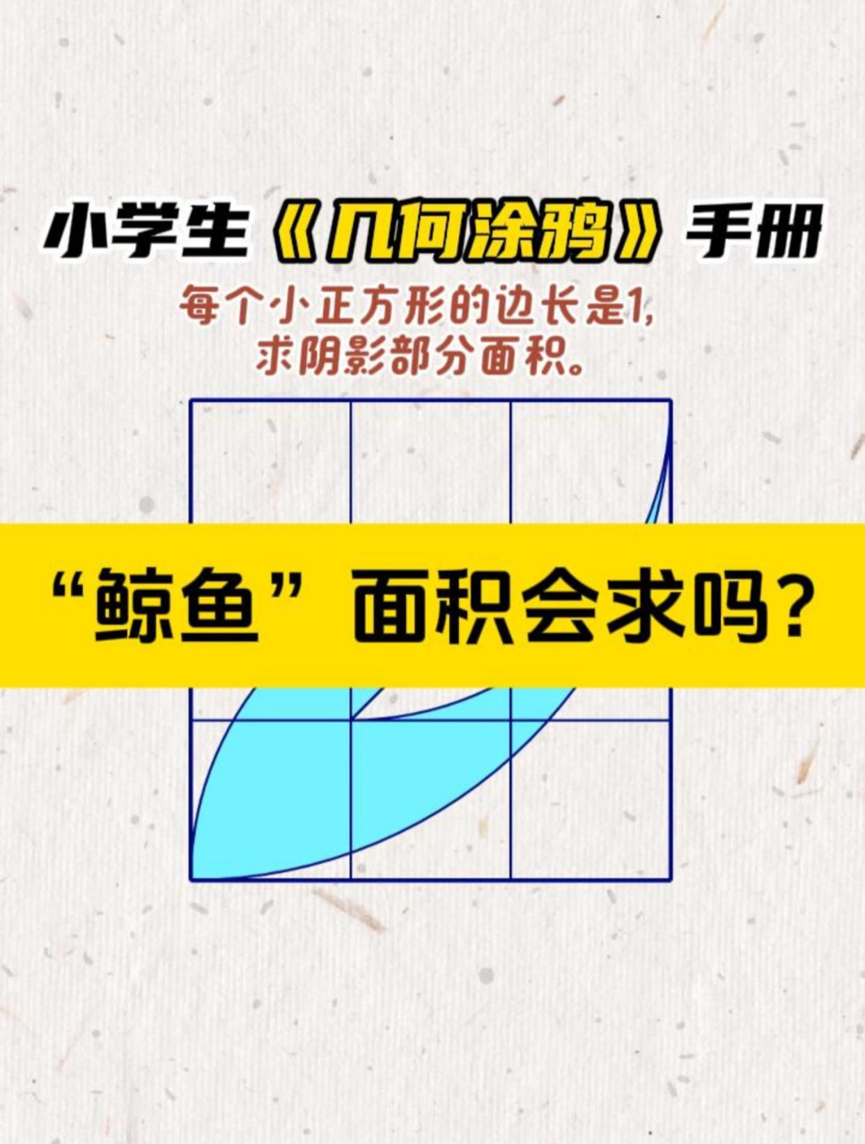 你会求“鲸鱼”的面积吗?数学之美