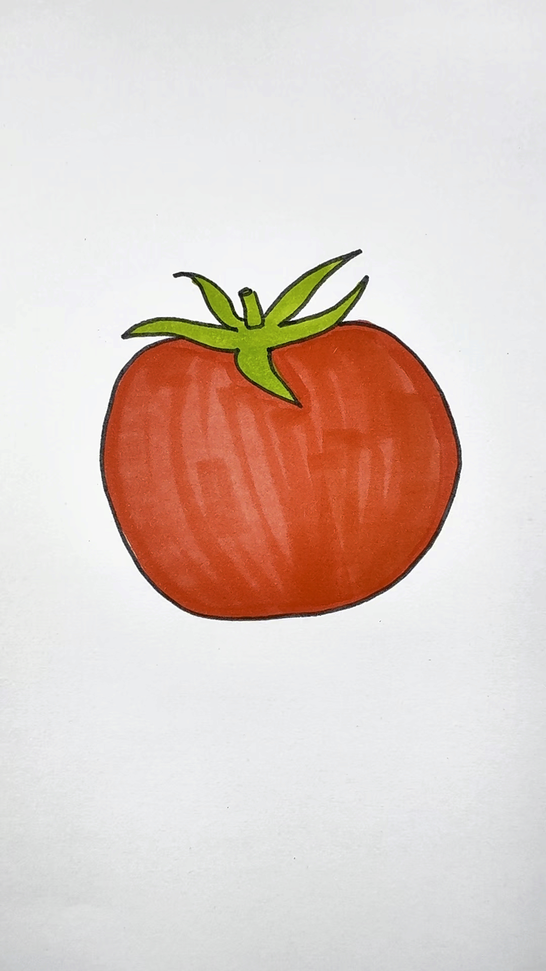 番茄的简笔画法简单易学