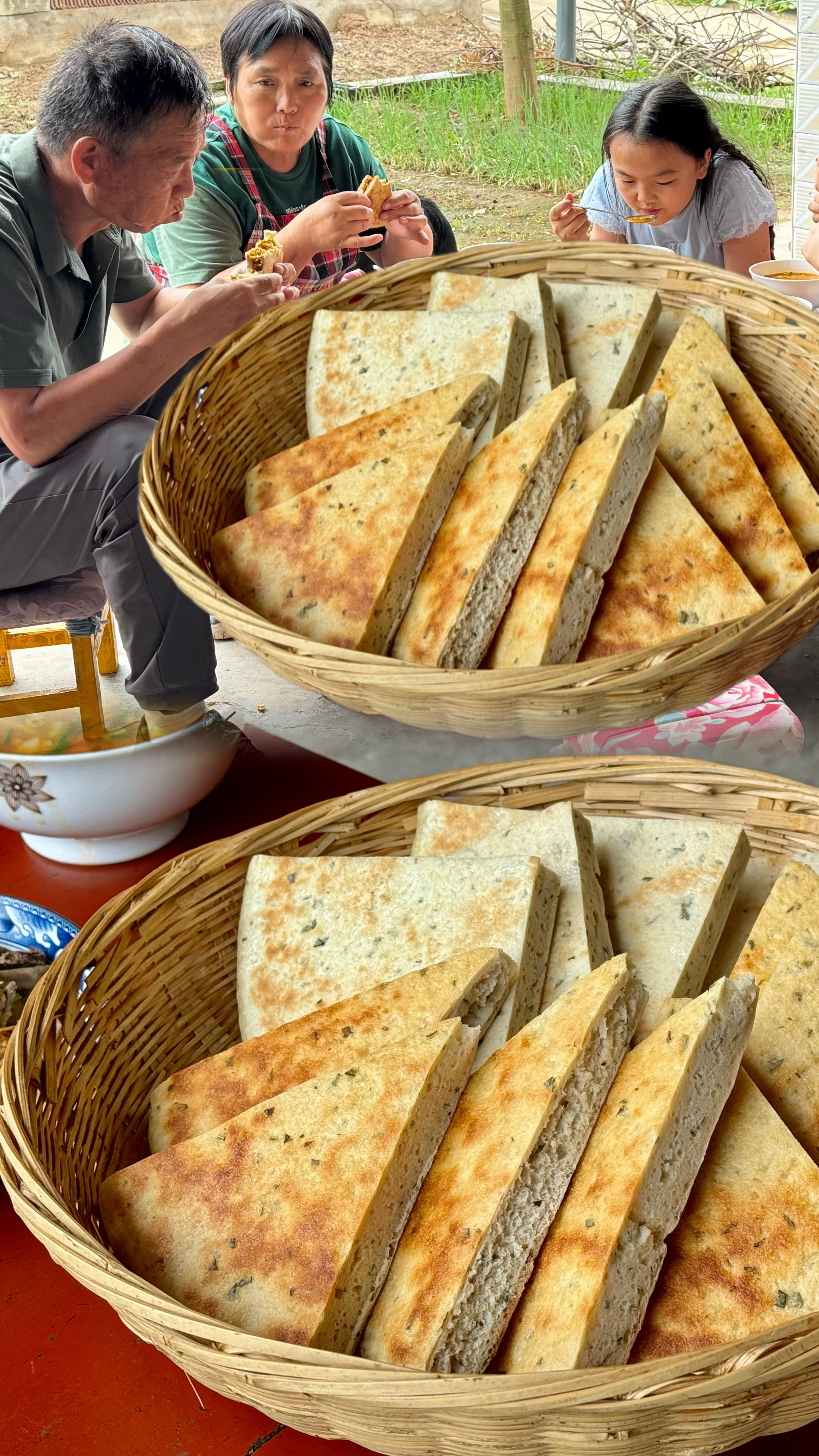 下雨天,摘一把新鲜花椒叶,烙几个椒叶锅盔,夹上辣子吃真香