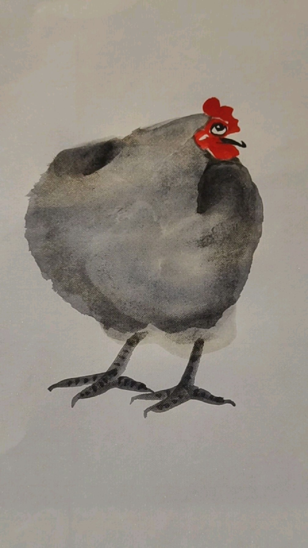 两笔画鸡,一起画画!