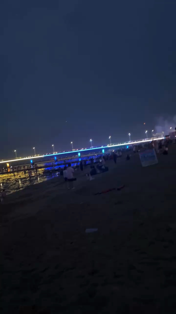 辽宁营口鲅鱼圈山海广场夜景