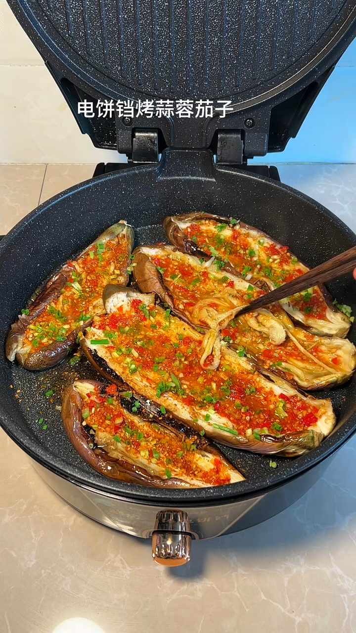 电饼铛做蒜蓉茄子