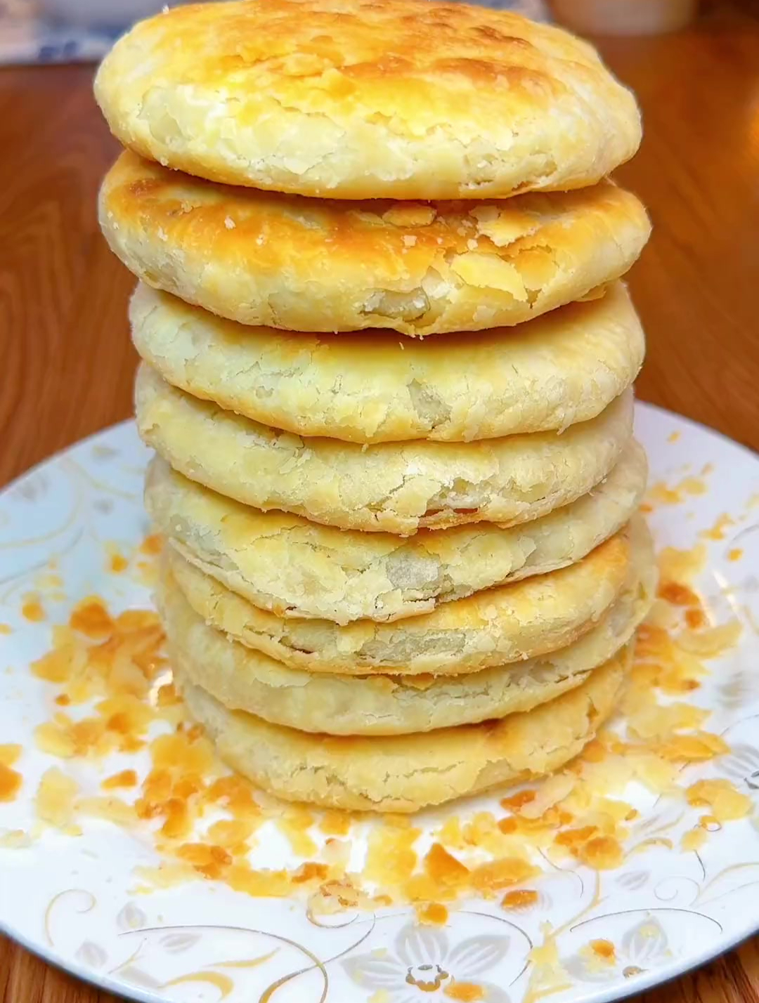 老式糖酥饼,酥得掉渣,小时候的味道,酥脆香甜太好吃了