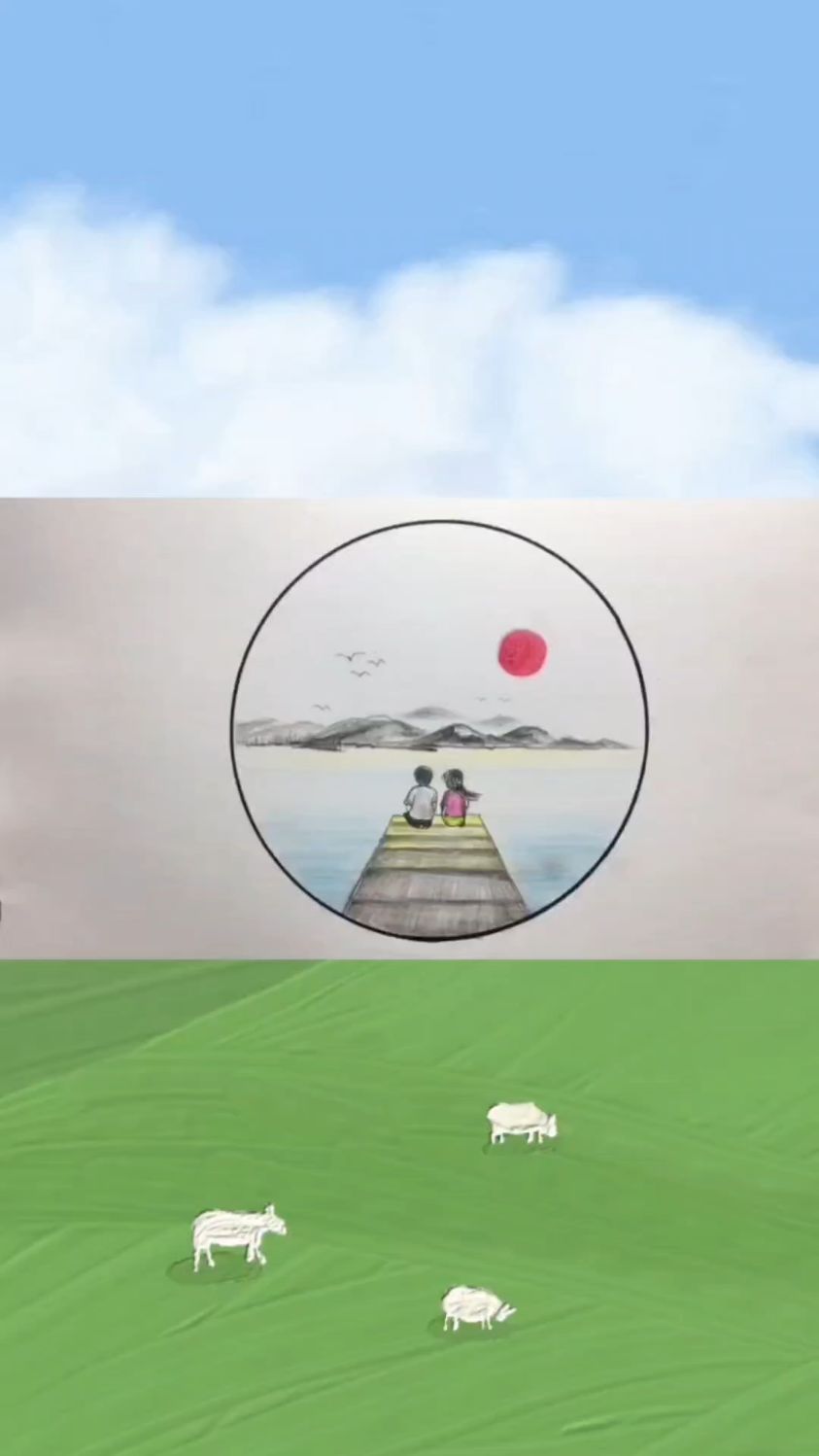 彩铅画简单的小人