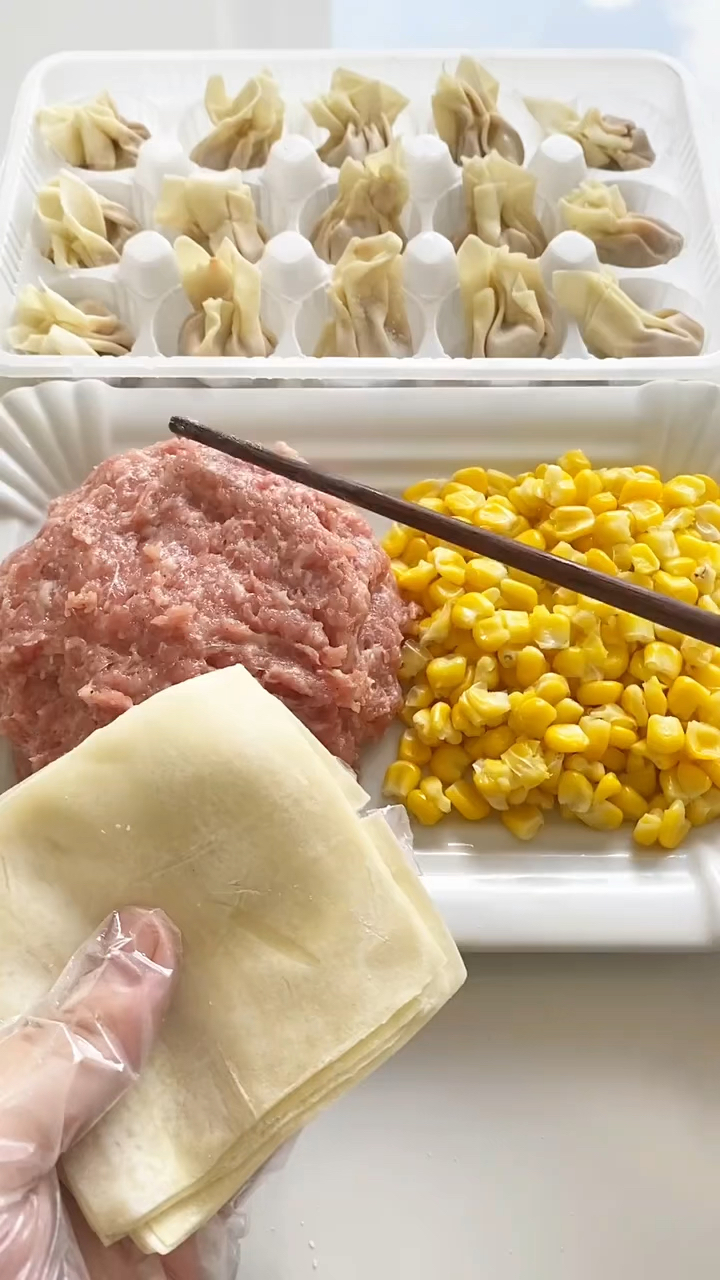 玉米鲜肉馄饨做法