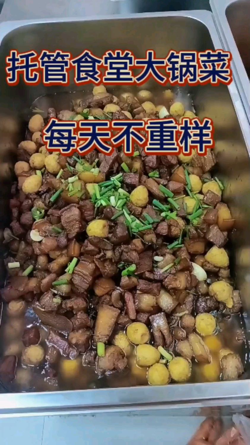 托管食堂大锅菜,每天不重样