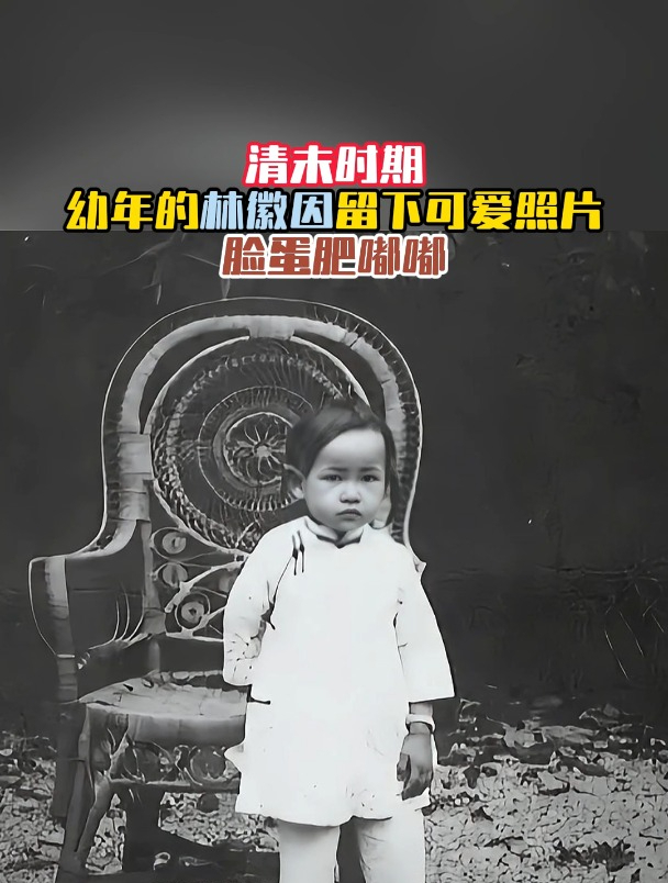 清末时期,幼年的林徽因留下可爱照片,脸蛋肥嘟嘟