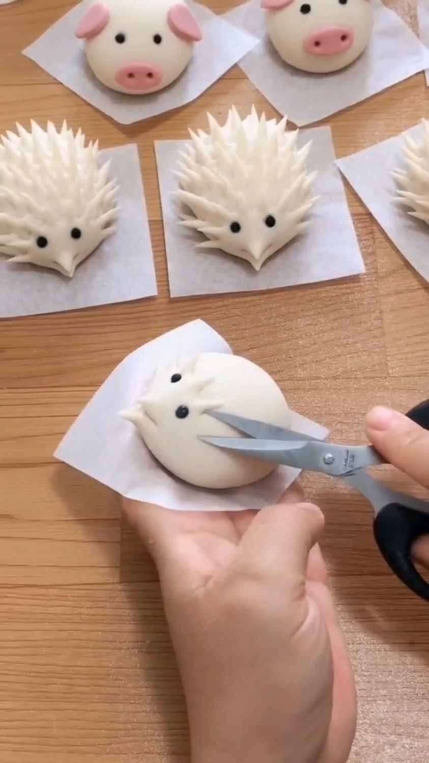 卡通小刺猬面食制作,小孩的最爱