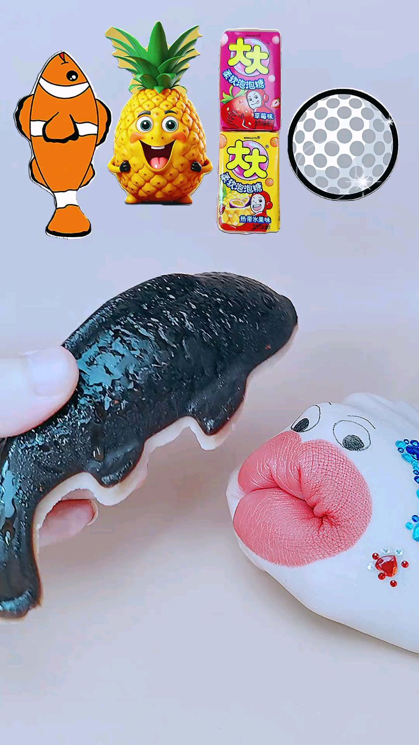 二次元美食,自制蜡瓶糖黑背鱼,听说吃鱼可以变聪明呀