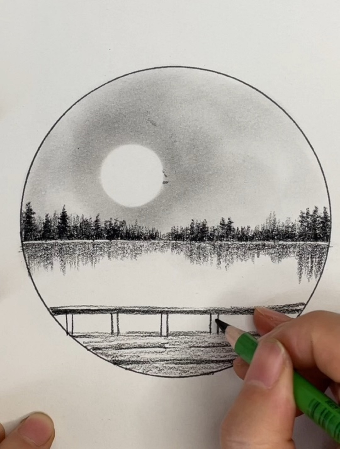 简单的素描风景画