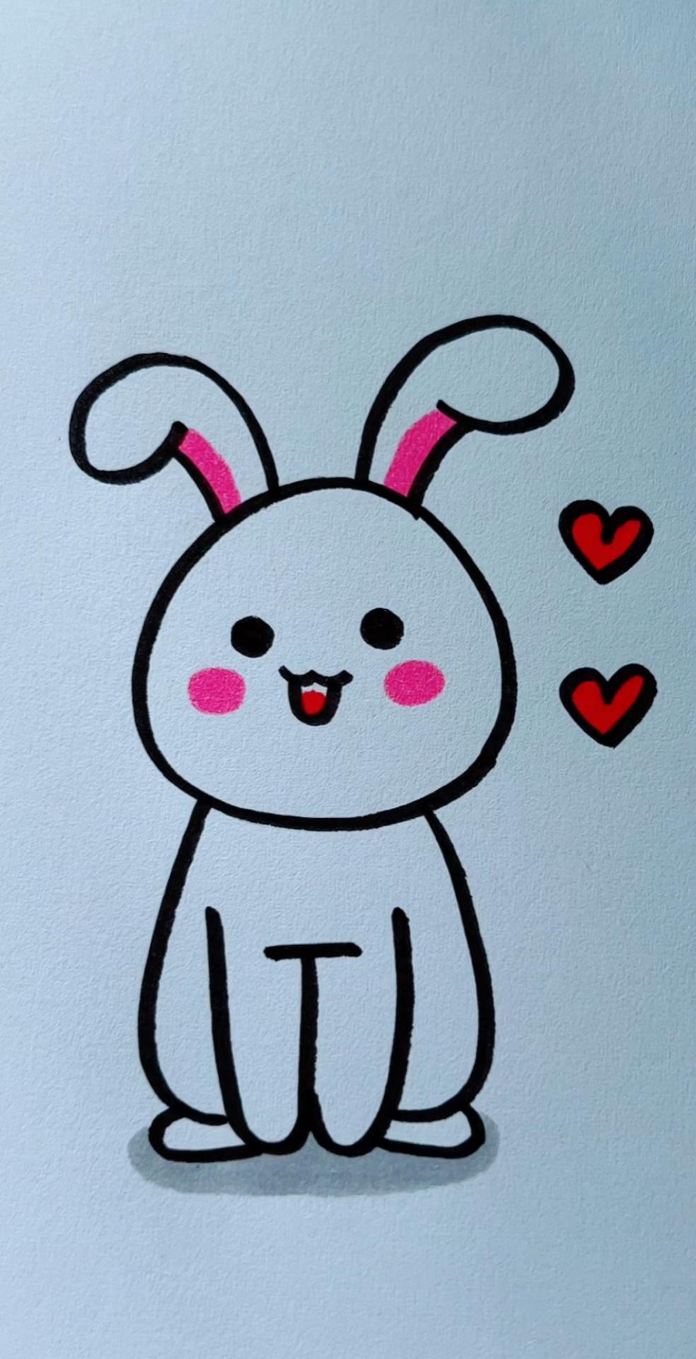 一起来画可爱的小兔子