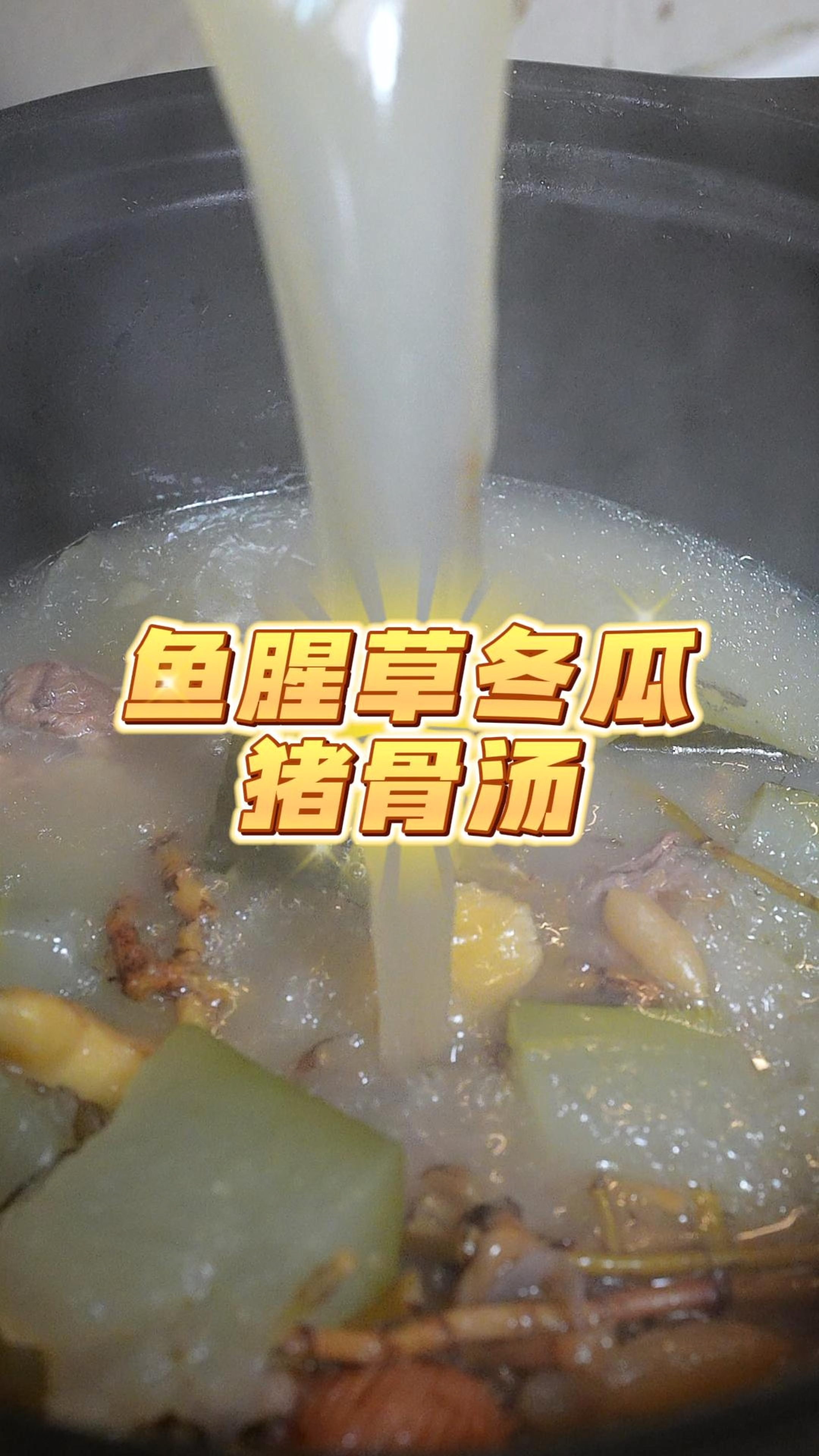 夏天闷热煲个鱼腥草冬瓜猪骨汤,清甜又下火,全家都爱喝