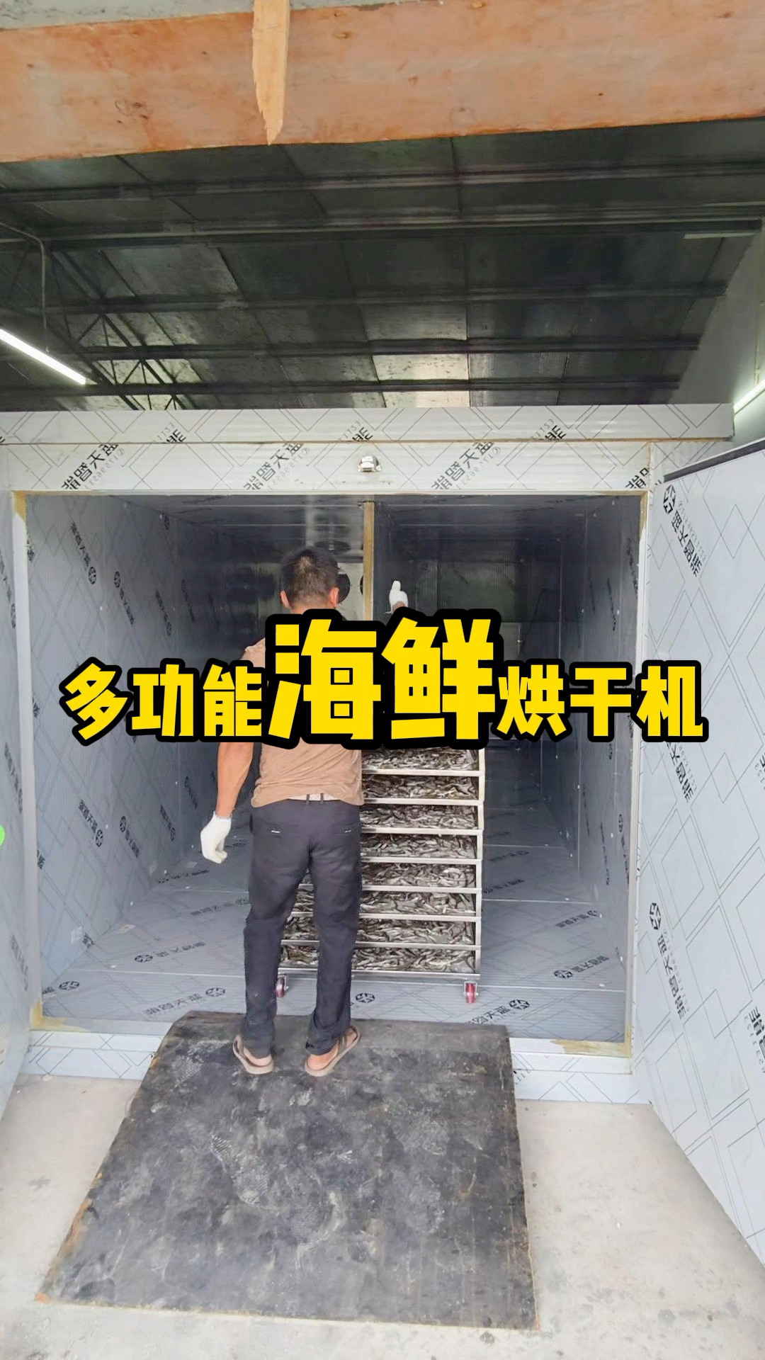 您知道劲道好吃的小鱼干是怎么烘干的吗?#海鲜烘干机 #鱼干烘干机 #虾米烘干机