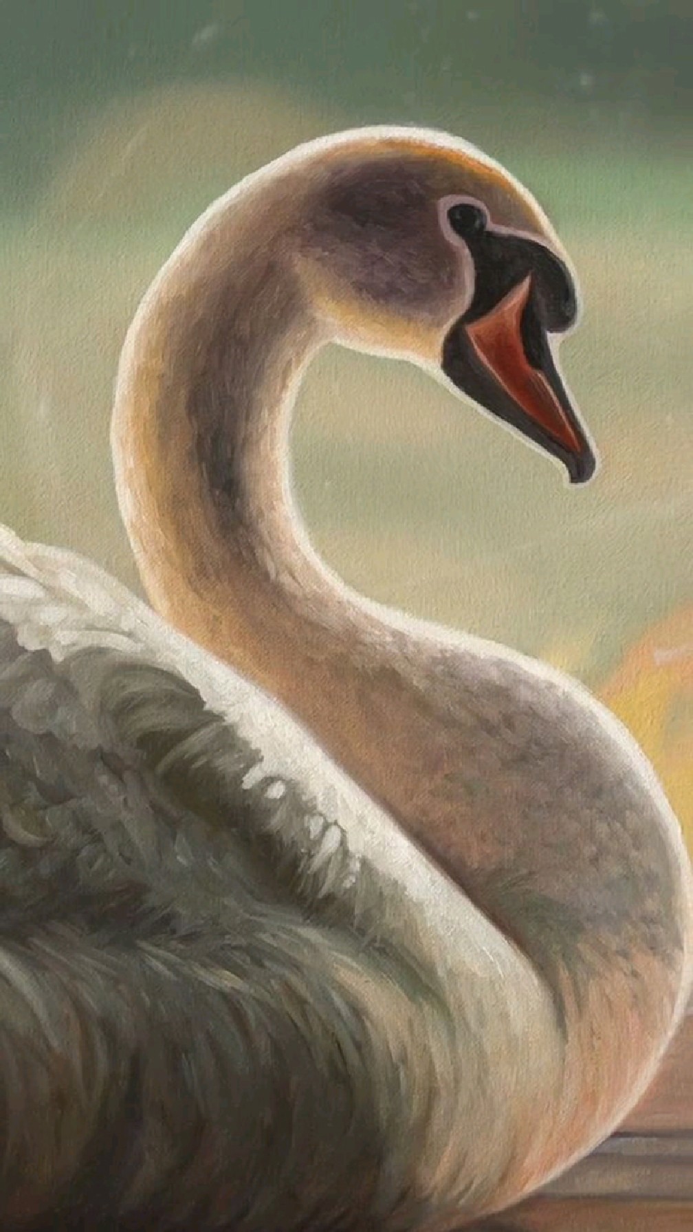 天鹅的油画绘画教程