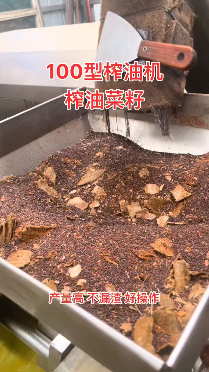 油坊适合哪种机器?100型螺旋榨油机榨菜籽油效果