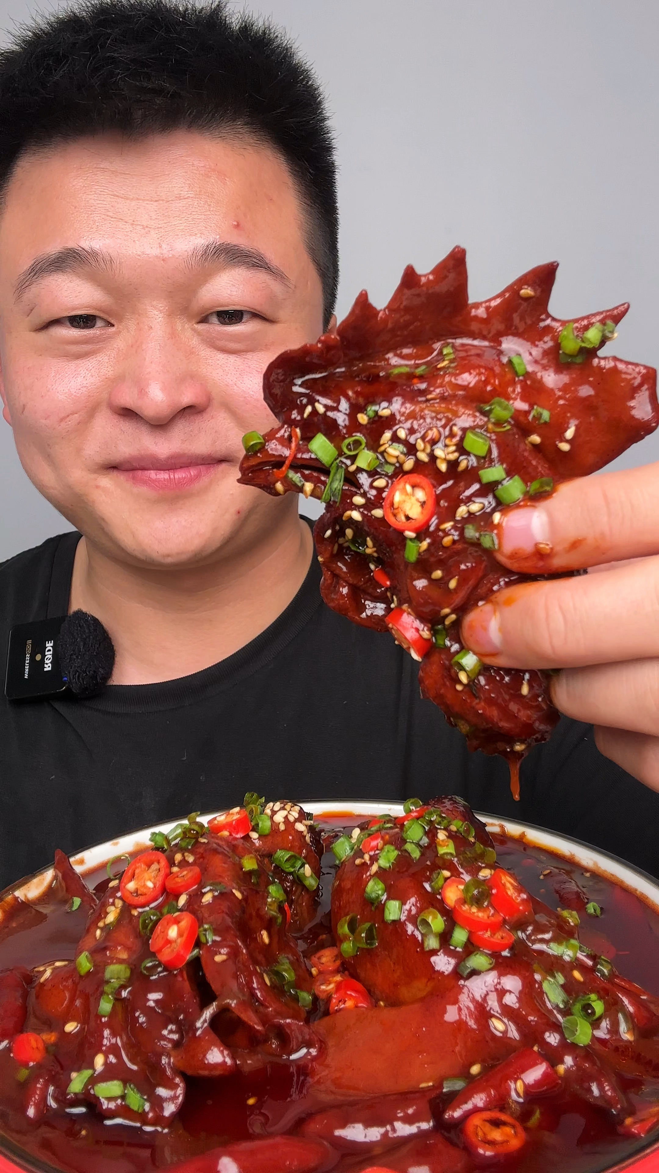 自己家养的公鸡头,太香了