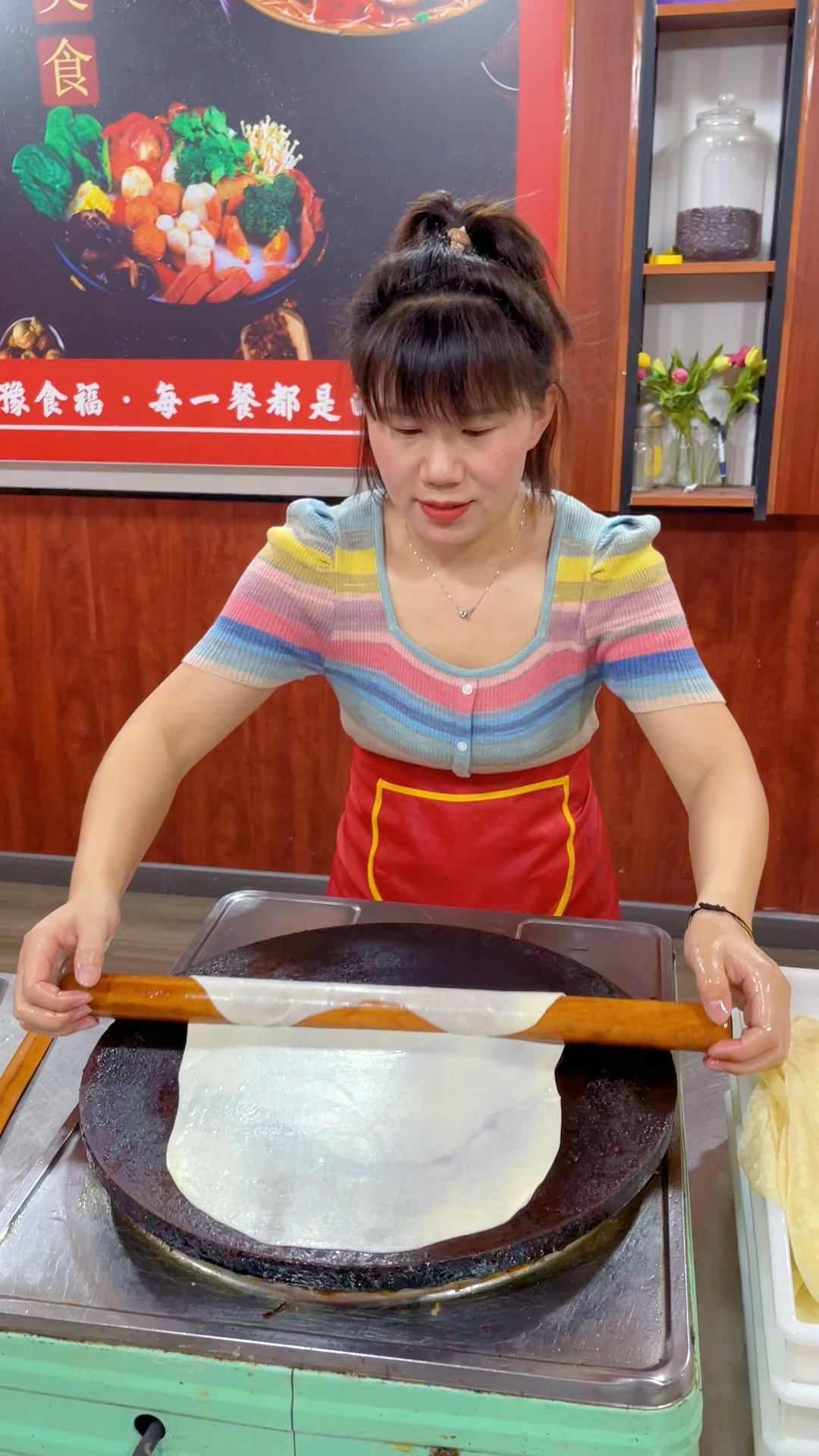 #特色小吃 #流动摆摊 #鸭肠卷饼