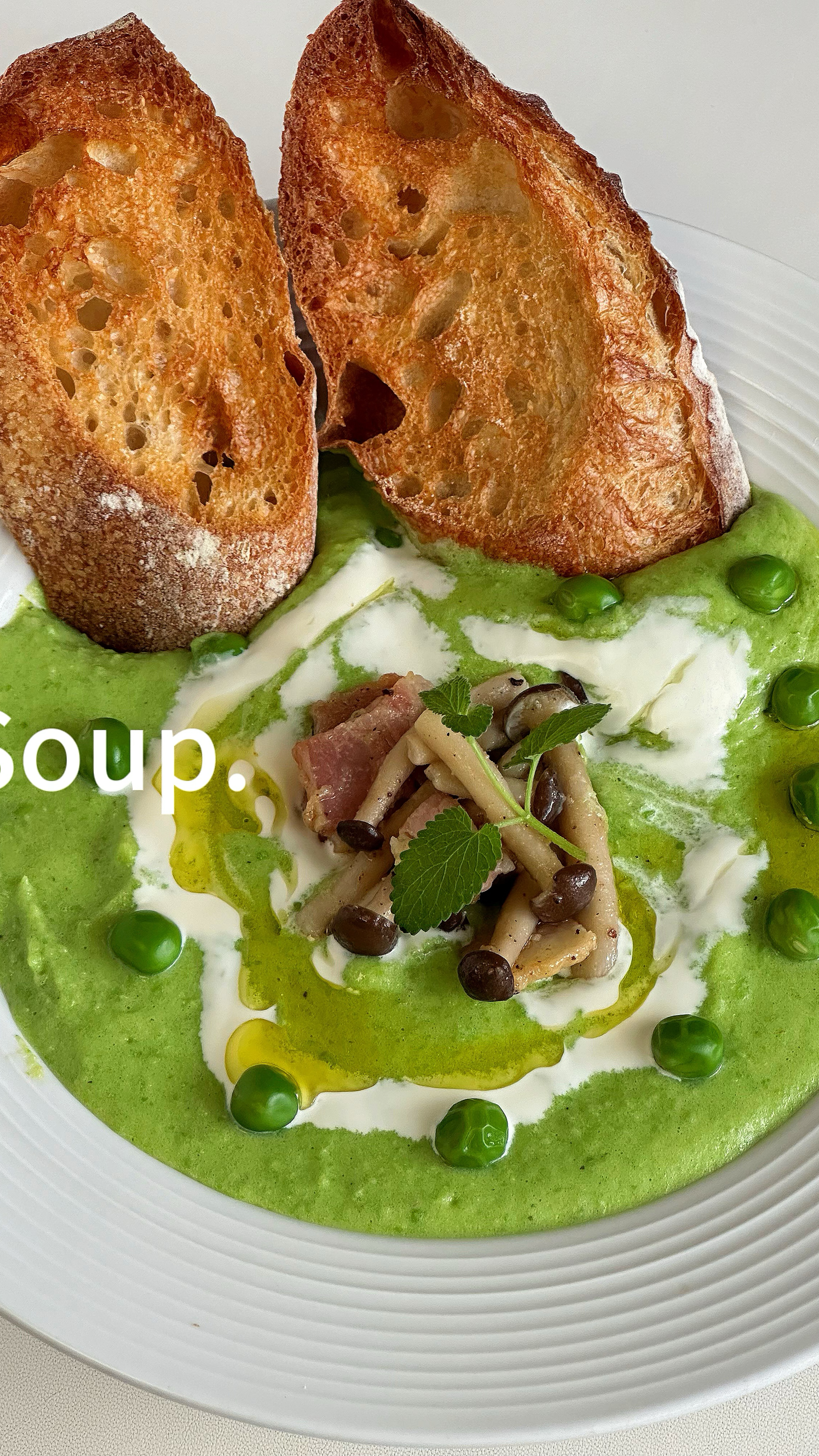 浓郁丨豌豆奶油浓汤