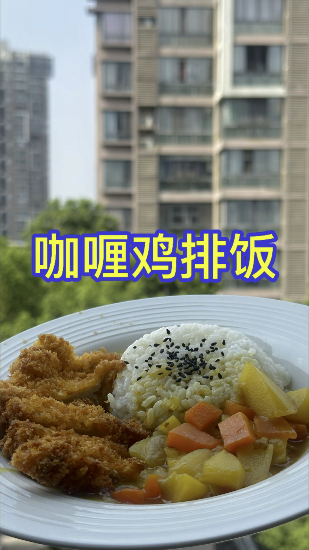 浓郁的咖喱搭配酥脆的鸡排,真是绝了