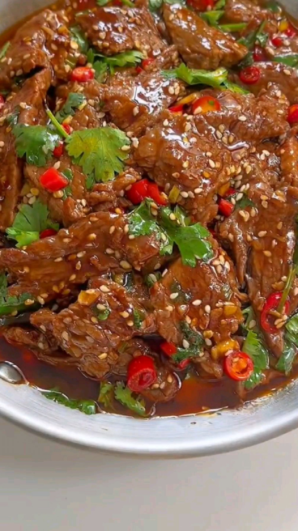 夏日美食,凉拌牛肉,麻辣爽口