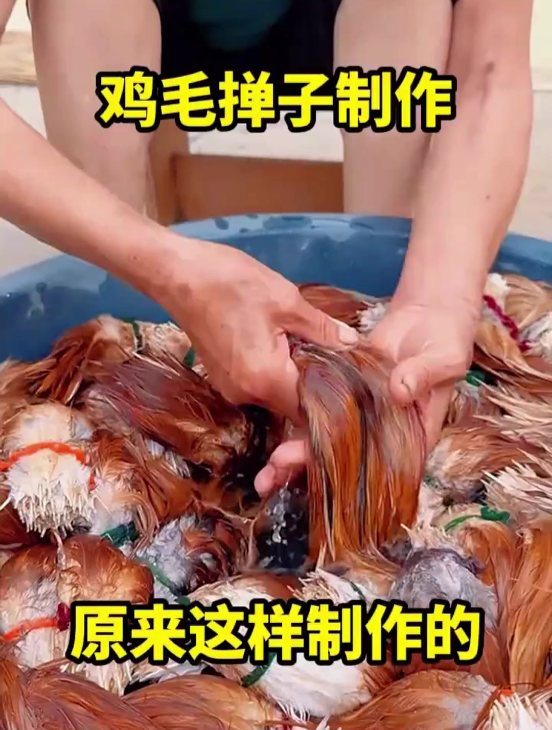 鸡毛掸子制作,原来这样制作的!