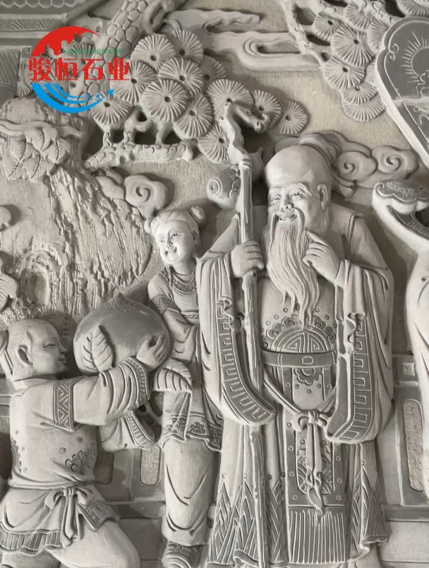 古建石雕浮雕壁画加工 中式浮雕墙 青石人物浮雕鉴赏