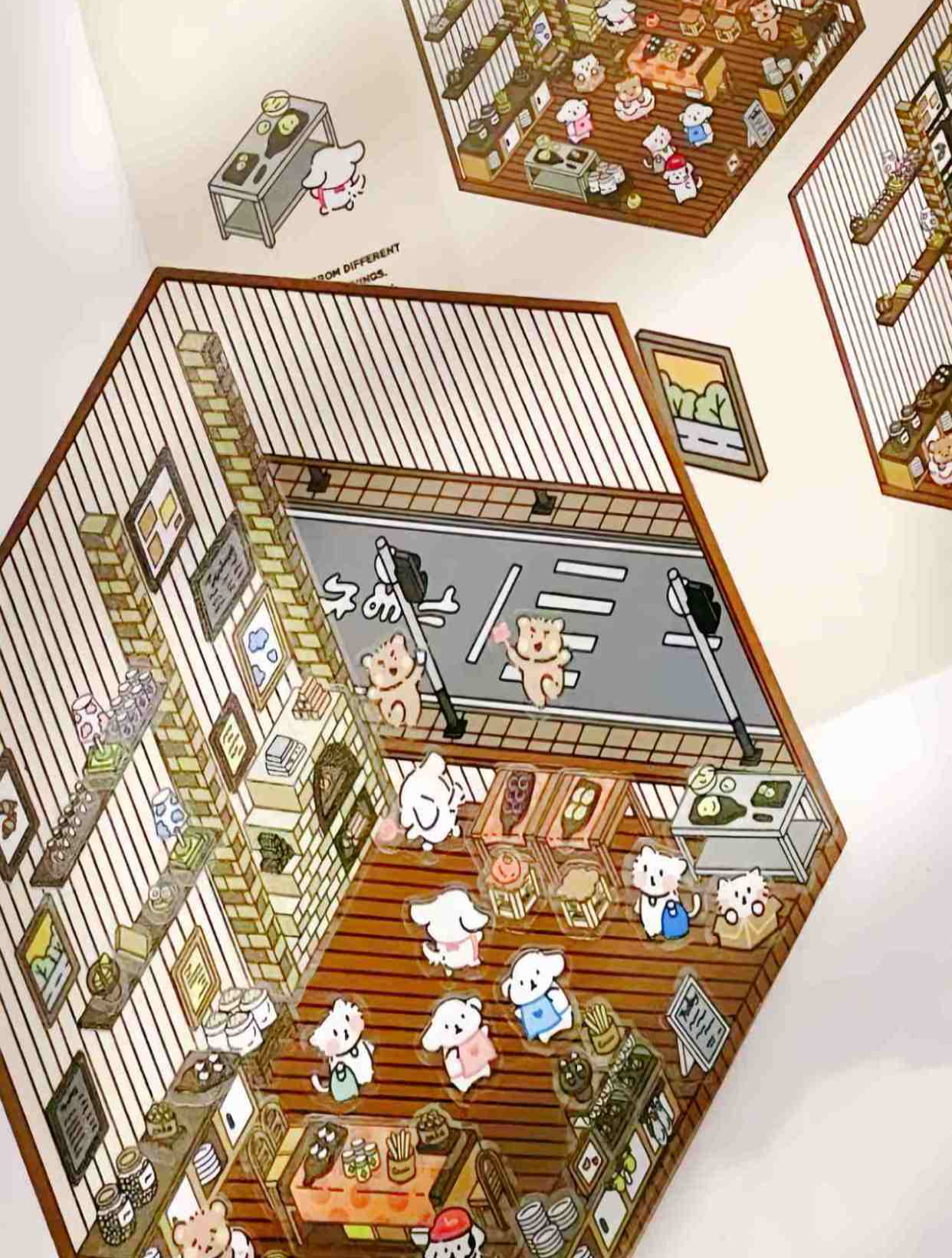 公路早餐店 造景贴纸拼贴排版 声控 白噪音 沉浸式 ASMR