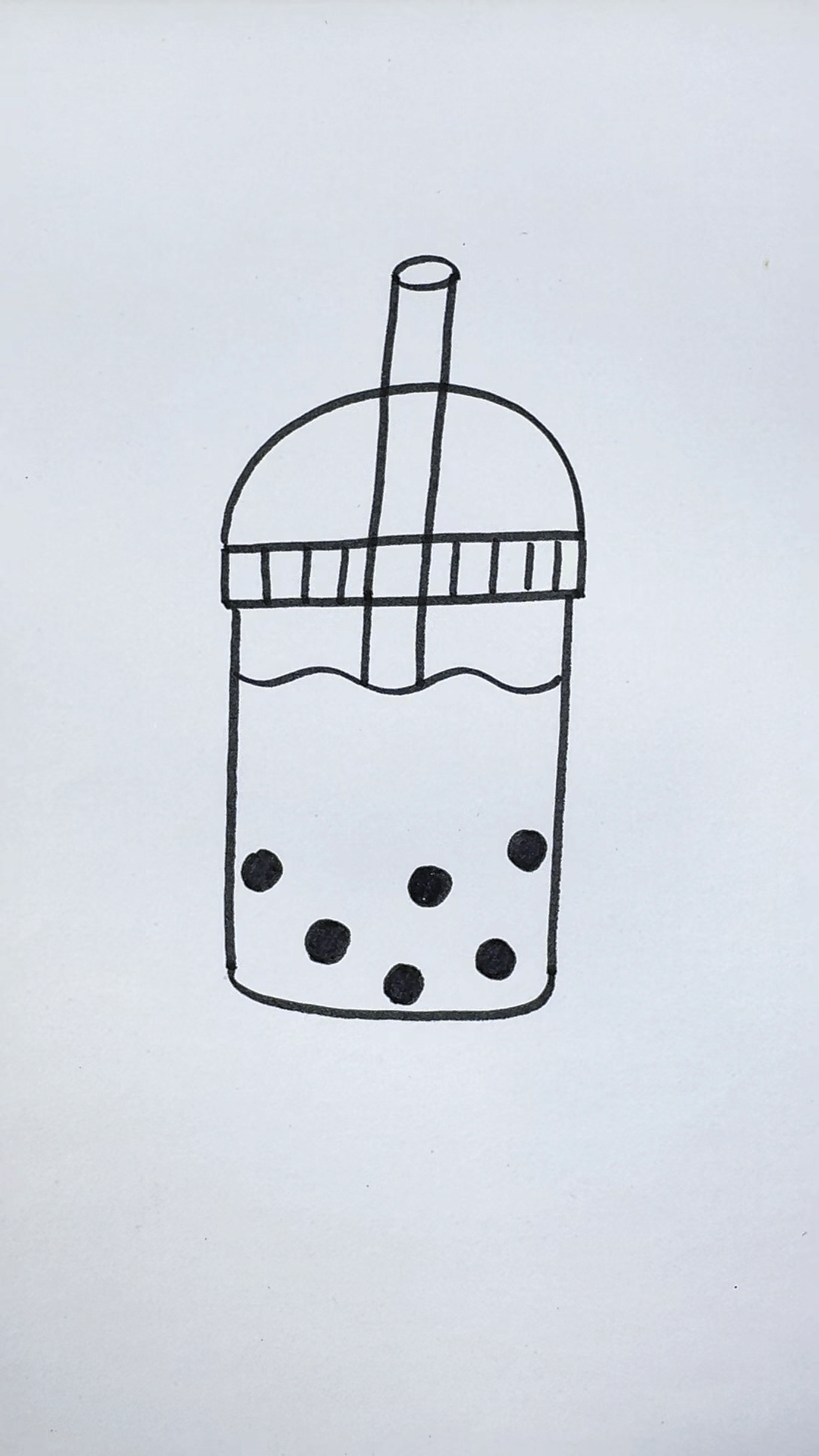 珍珠奶茶简笔画来了