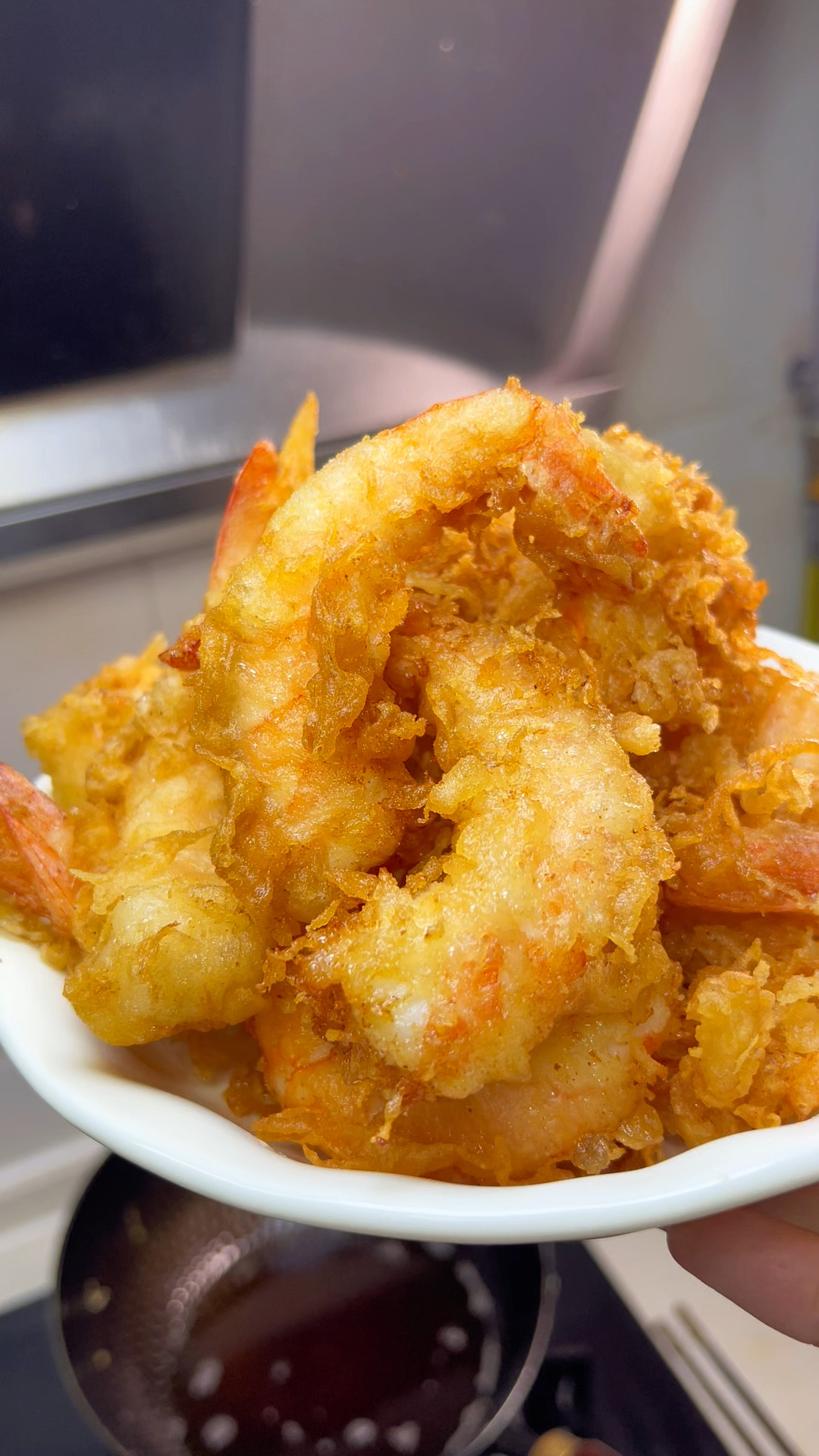 炸虾天妇罗,自己做干净卫生,吃起来超满足