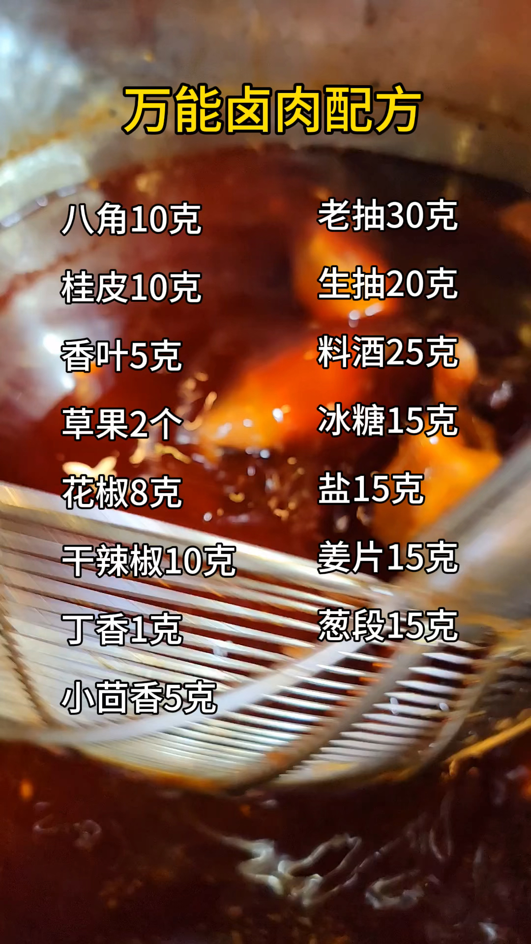 万能卤肉配方比例