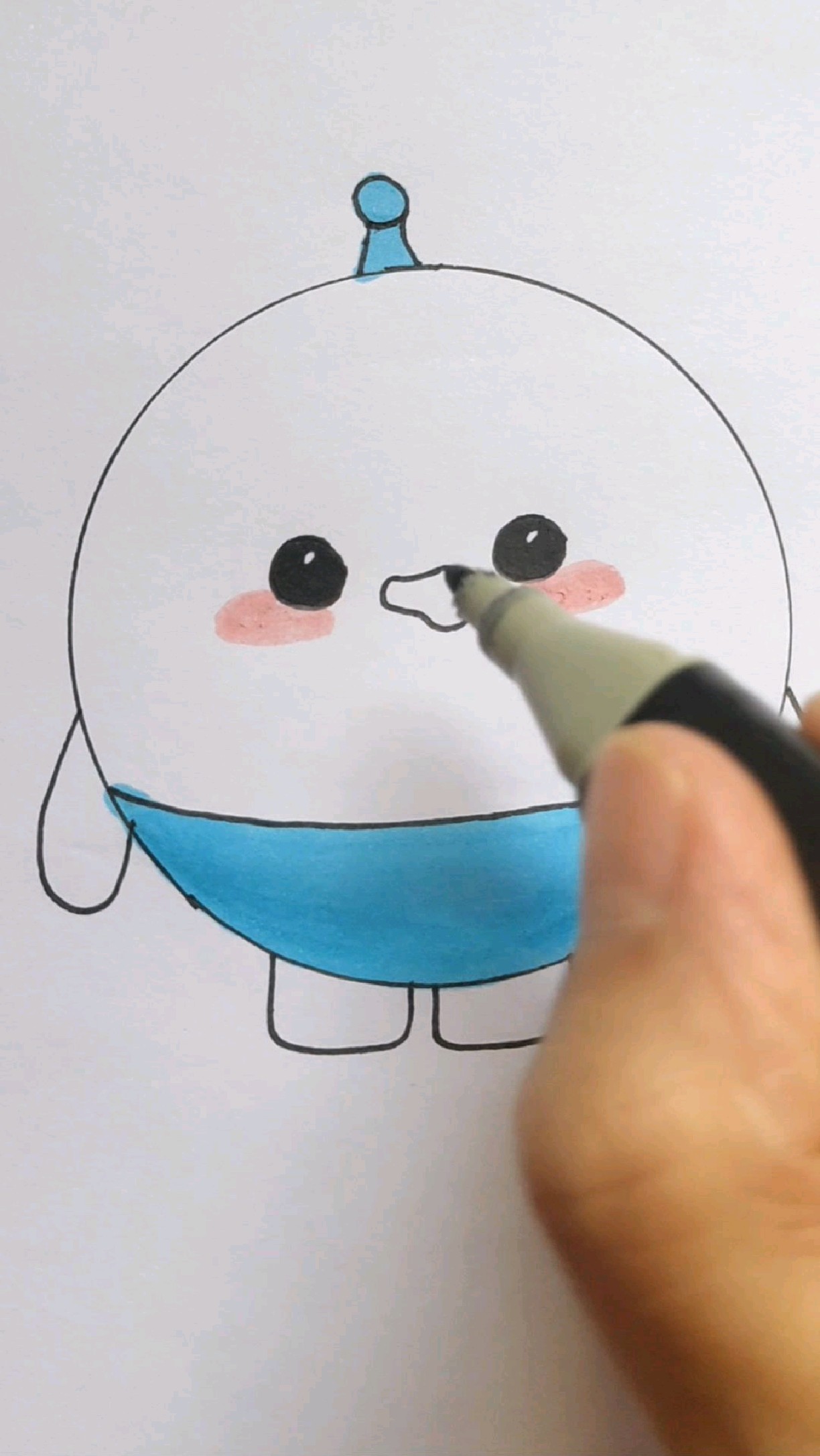 一起来画蛋仔派对 蛋仔汤圆简笔画 一学就会