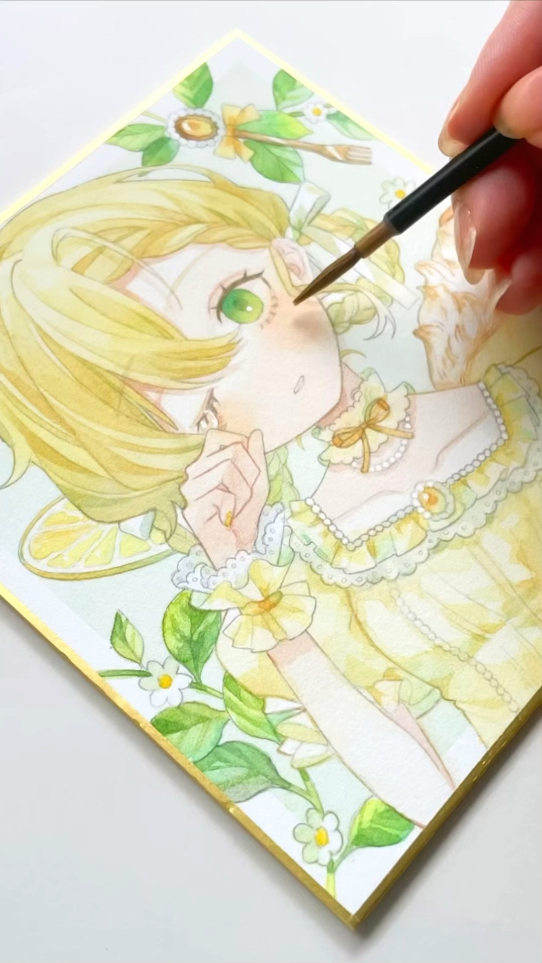 线稿填色(柠檬蛋糕女孩儿)