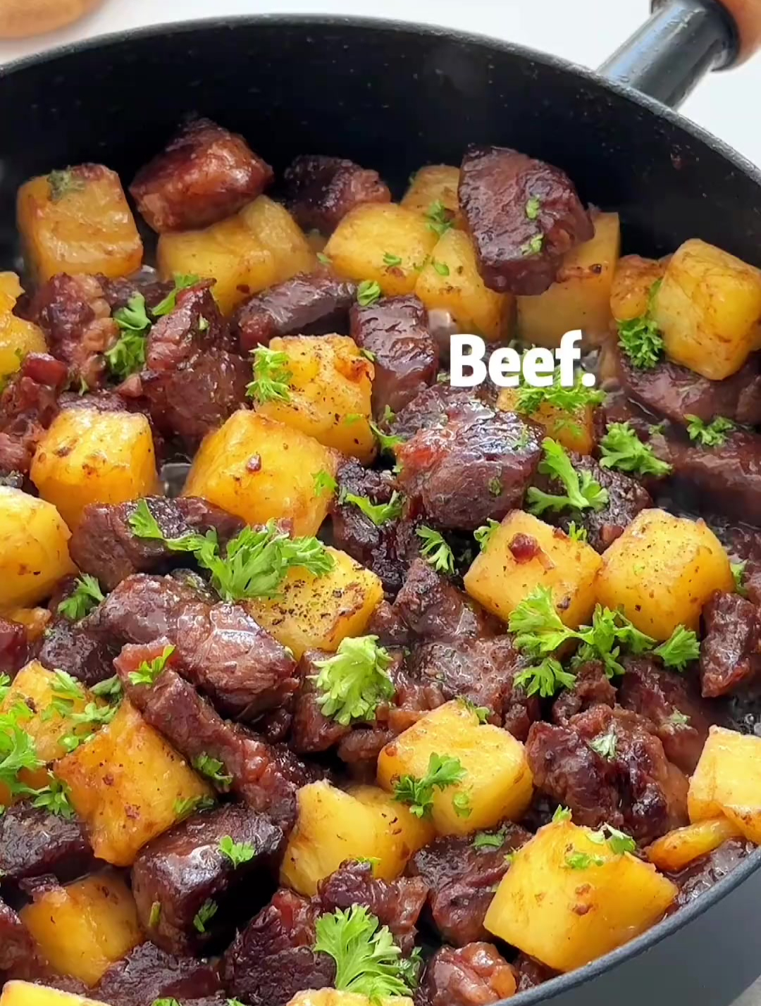 减脂期也能大口炫,菠萝黑椒牛肉粒巨巨好吃,菠萝牛肉粒做法