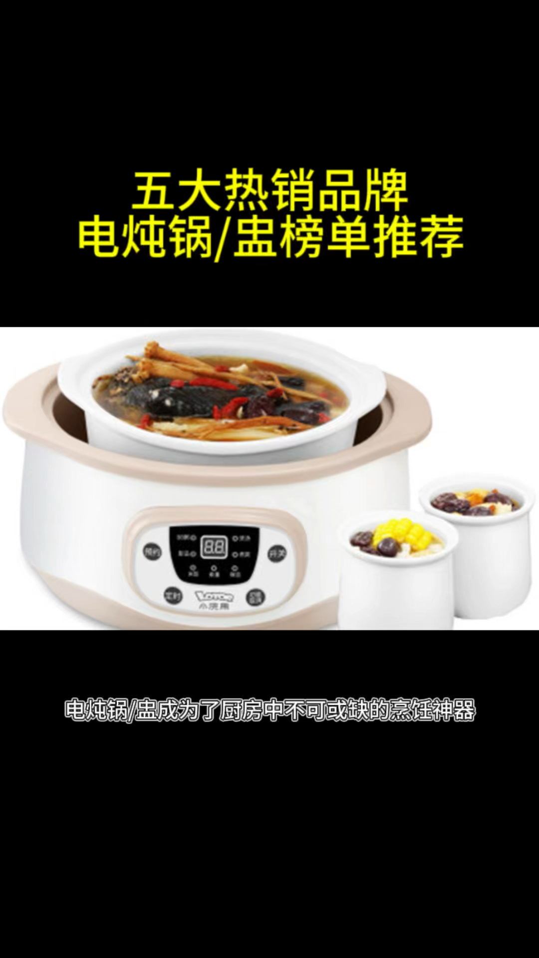 2024年电炖锅/盅热销品牌排行榜推荐