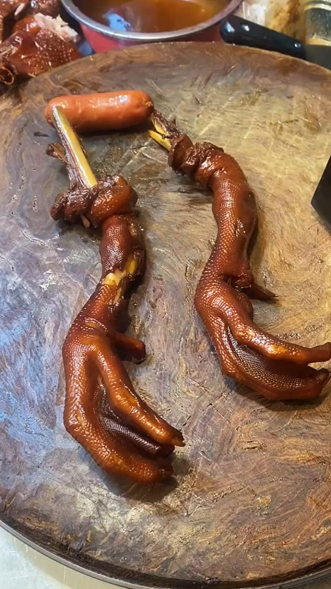 快速改刀鹅爪的方法