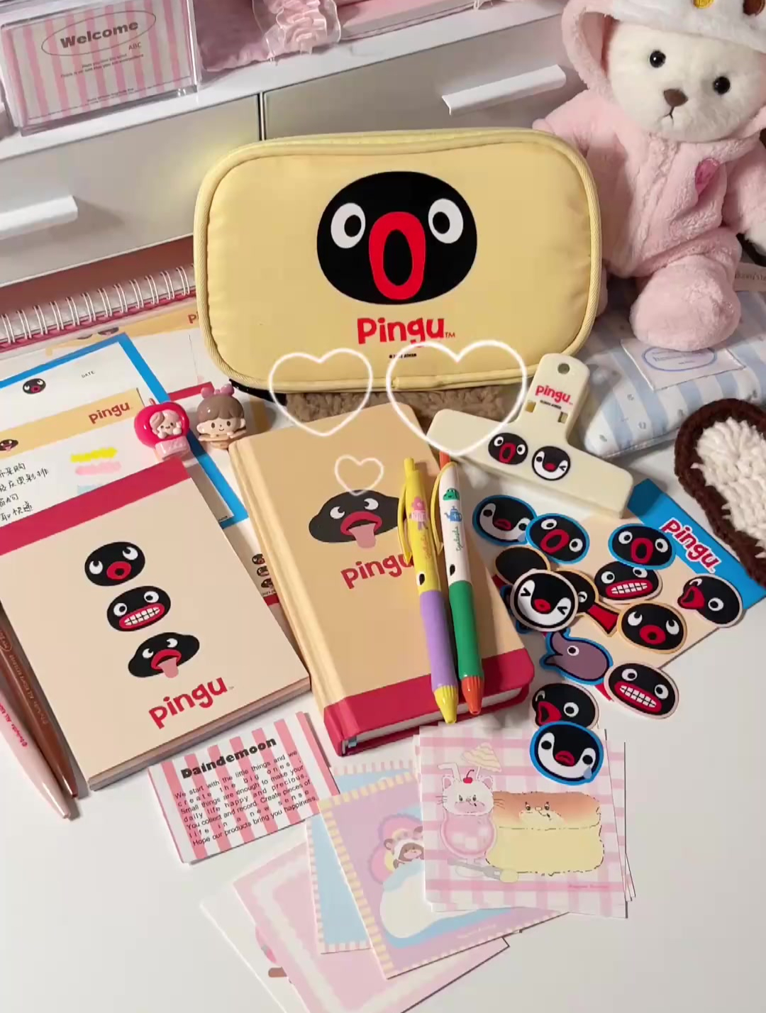 Pingu小企鹅可爱文具share,好看又实用!