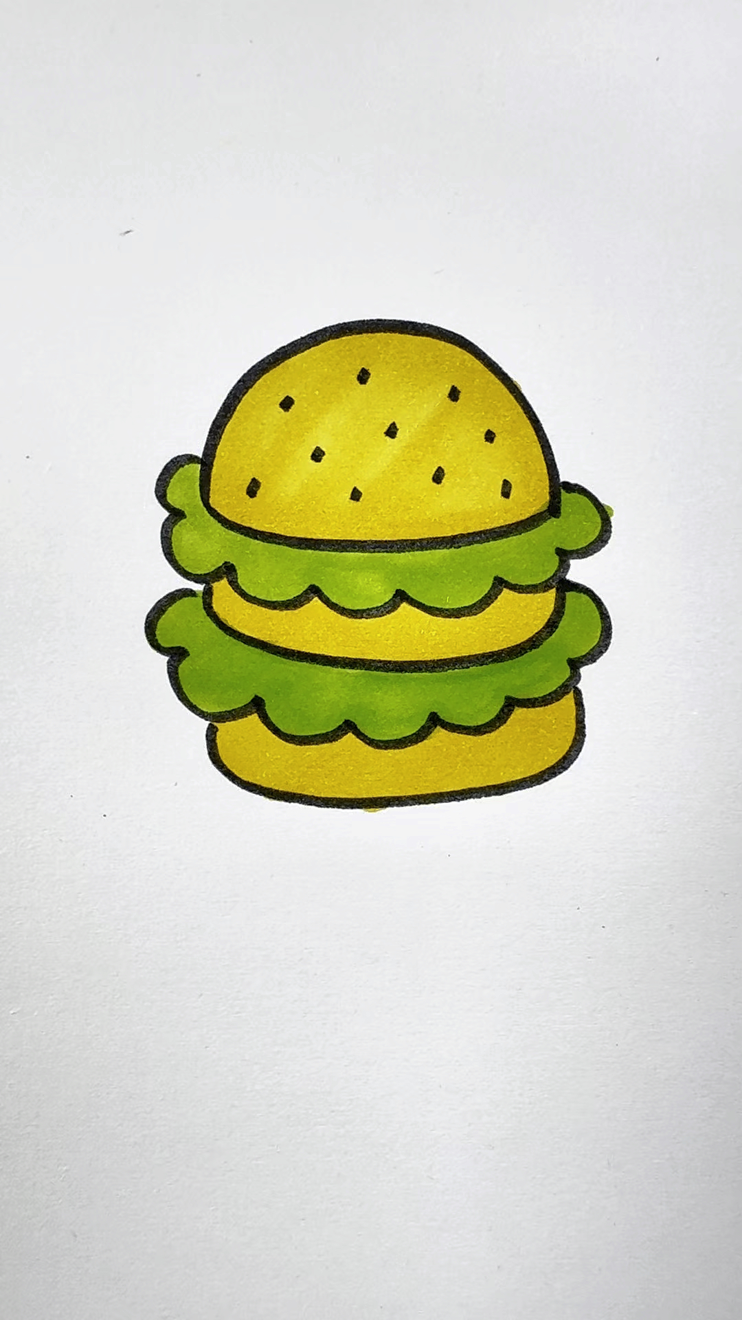 画一个汉堡包吧!