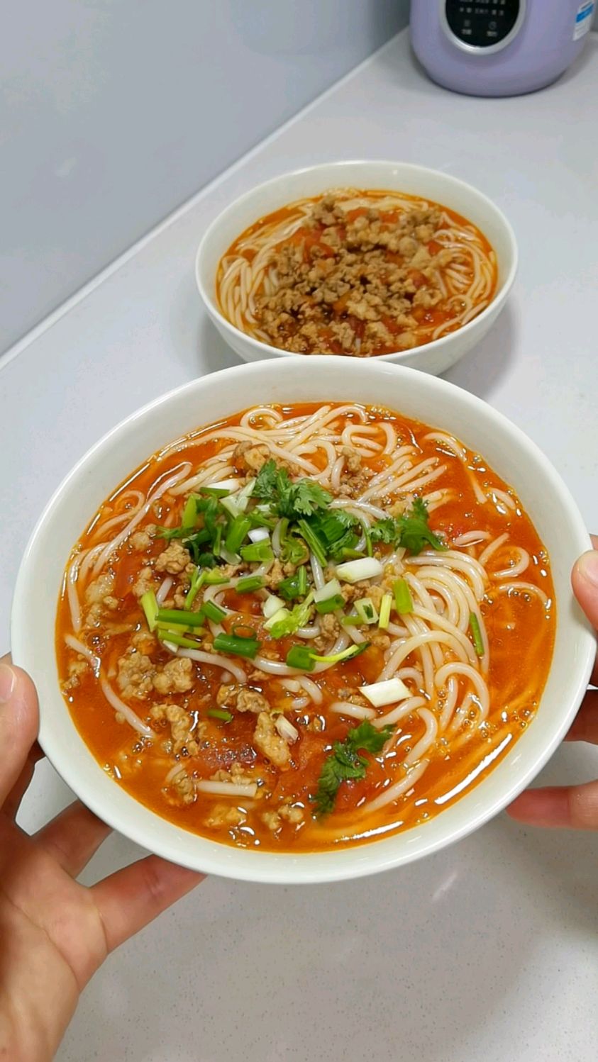 番茄肉末米粉,爽滑又筋道,大口嗦粉的快乐谁懂啊