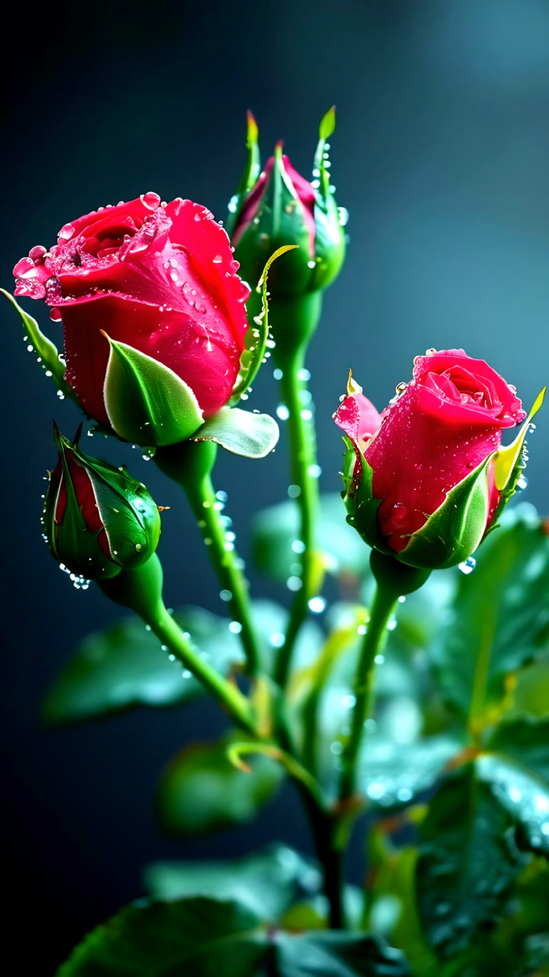 绿色养眼玫瑰花手机壁纸分享