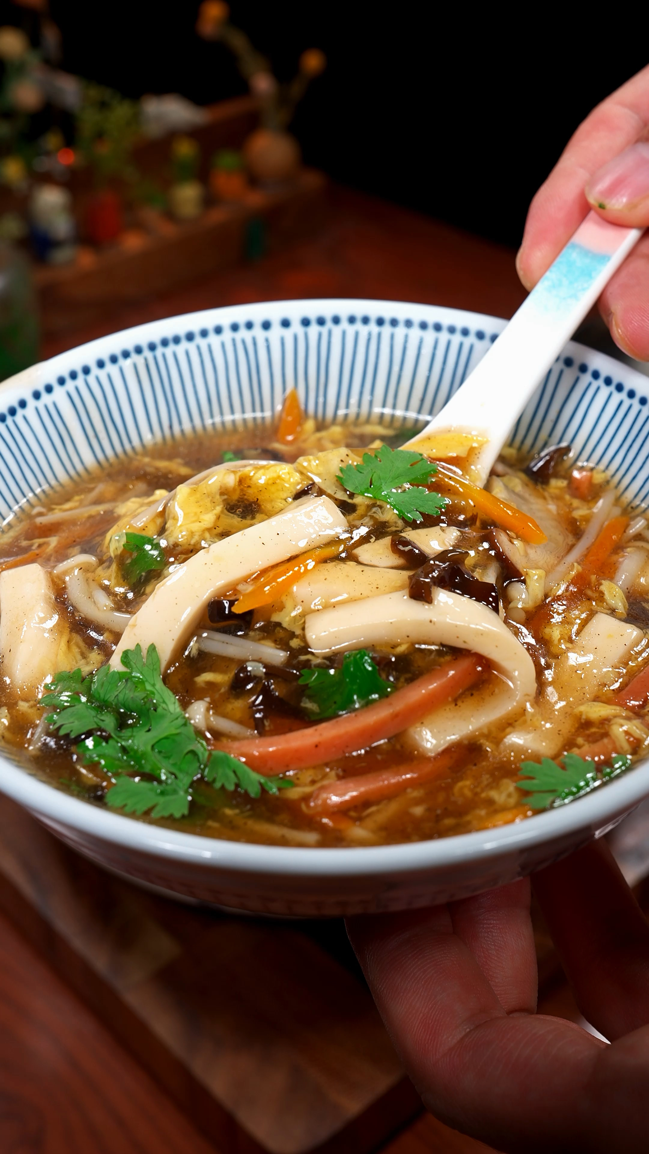 家庭版酸辣汤做法。酸酸辣辣的开胃又解腻,建议做给家人尝一尝哦