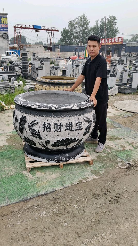 青石鱼缸门海流水