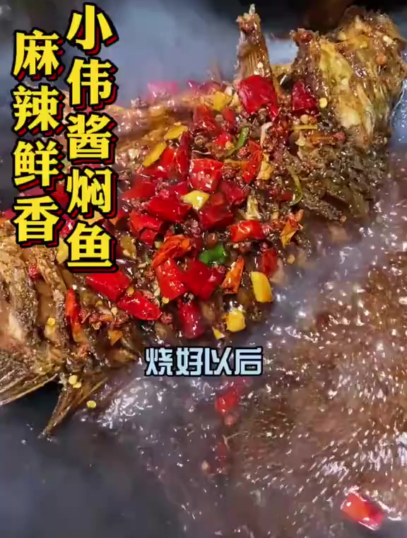 阿伟做的酱焖鱼可以下烩面哦!