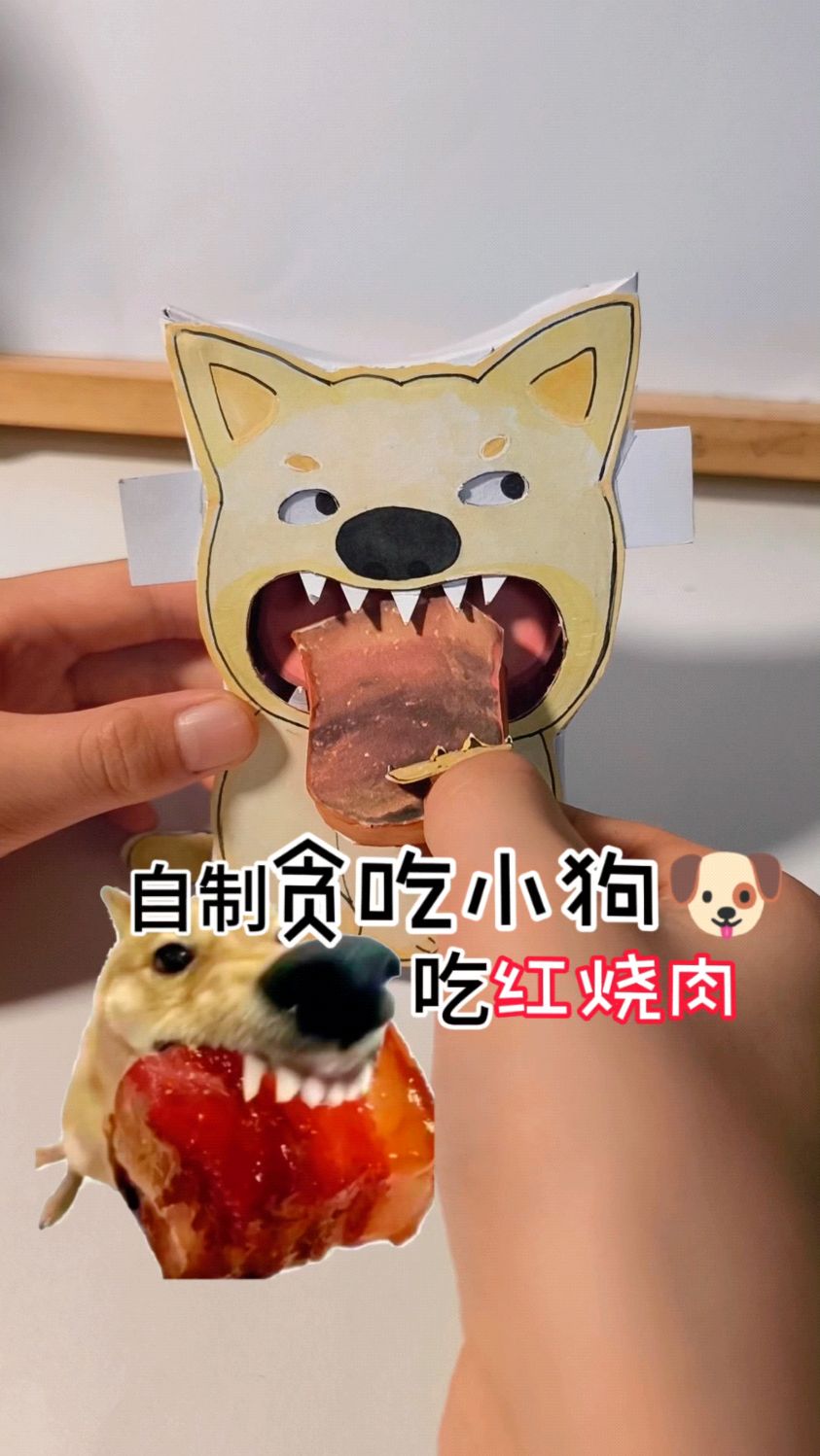 自制贪吃小狗玩具,偷吃了我的红烧肉披萨和鸡翅