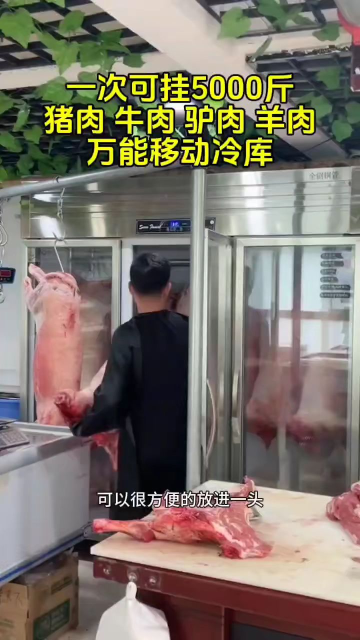 可移动挂肉展示柜