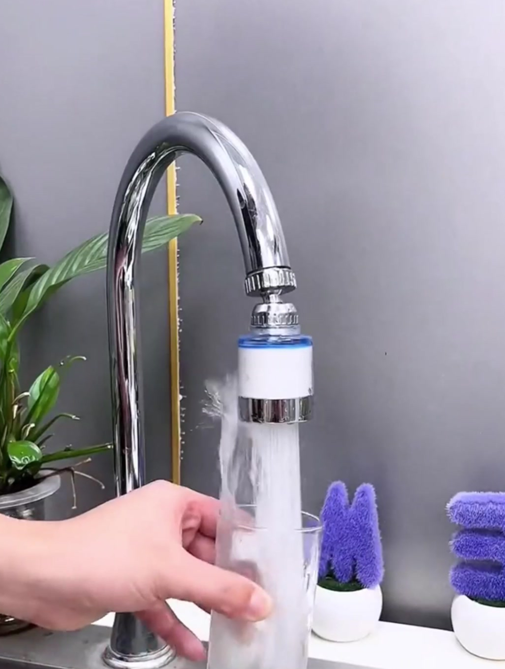 水龙头可拆卸过滤器,有了它都不用装净水器了,太方便了