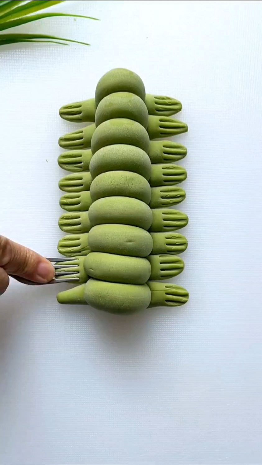 毛毛虫面食制作,太好看了