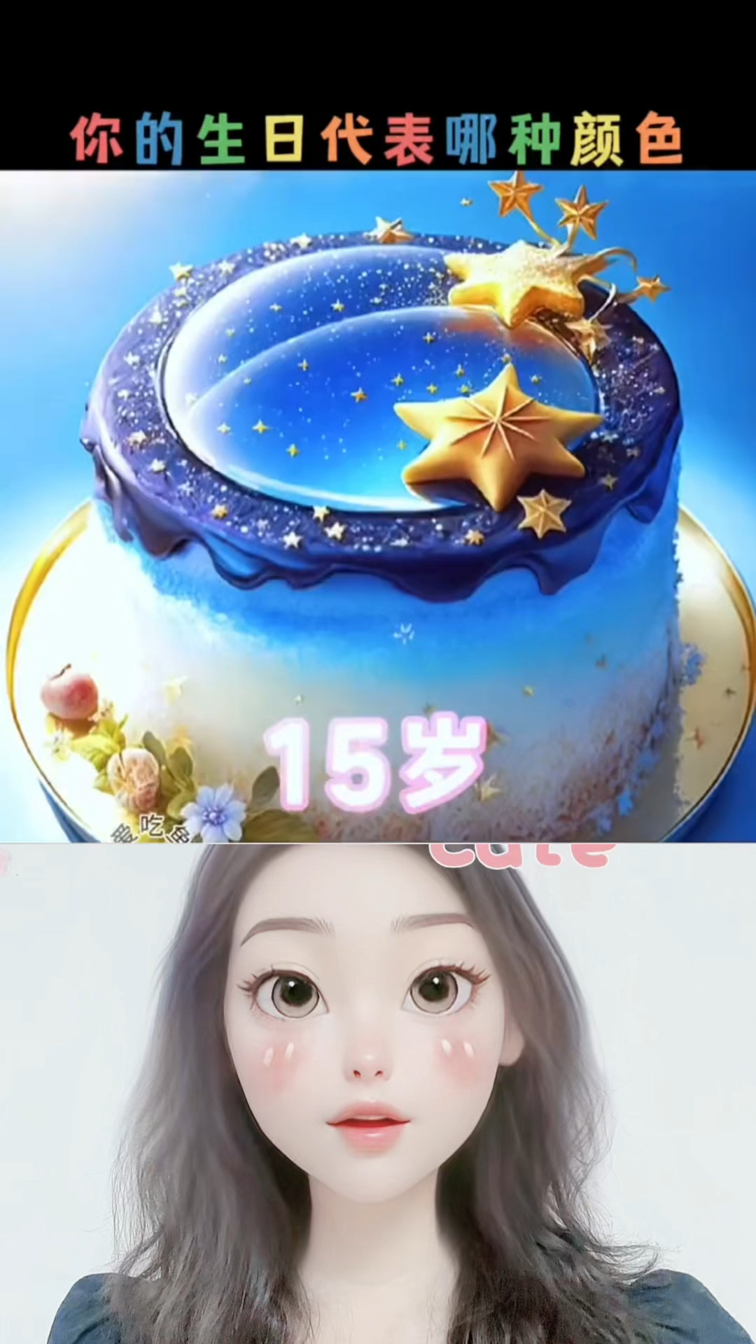 对呀,你的生日蛋糕是什么颜色?